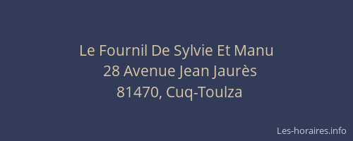Le Fournil De Sylvie Et Manu