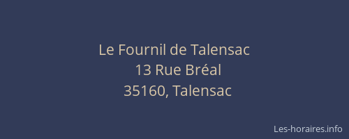 Le Fournil de Talensac