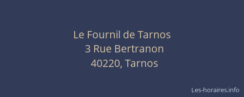 Le Fournil de Tarnos
