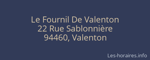 Le Fournil De Valenton