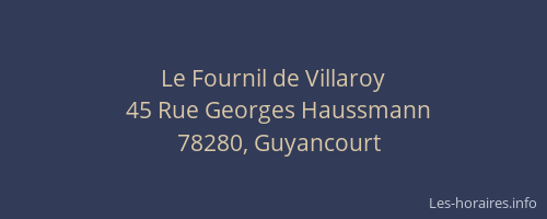 Le Fournil de Villaroy