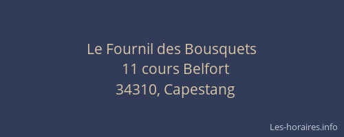 Le Fournil des Bousquets
