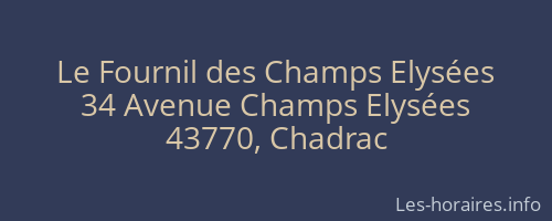 Le Fournil des Champs Elysées