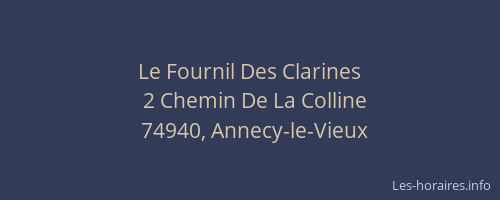 Le Fournil Des Clarines