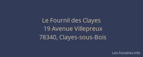 Le Fournil des Clayes