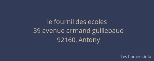 le fournil des ecoles