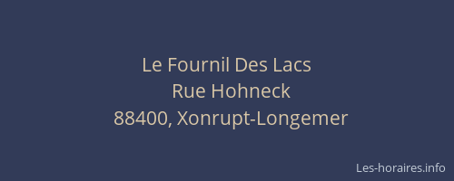 Le Fournil Des Lacs