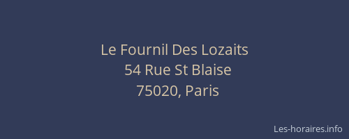 Le Fournil Des Lozaits