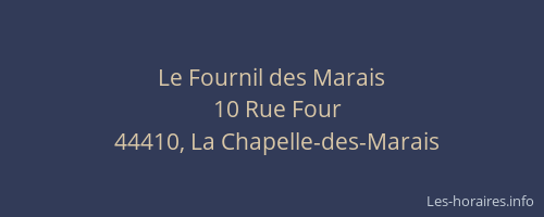 Le Fournil des Marais