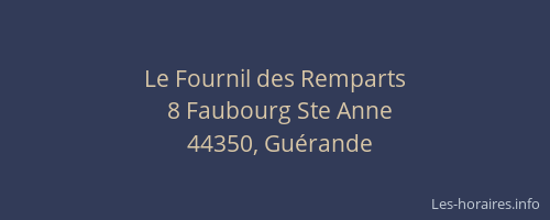 Le Fournil des Remparts