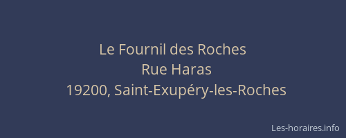 Le Fournil des Roches