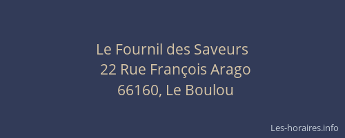 Le Fournil des Saveurs