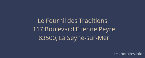 Le Fournil des Traditions