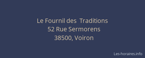 Le Fournil des  Traditions