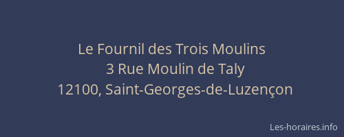 Le Fournil des Trois Moulins