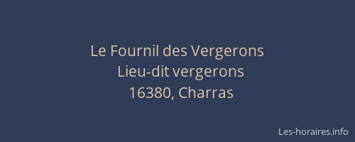 Le Fournil des Vergerons