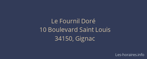 Le Fournil Doré
