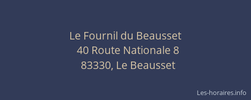 Le Fournil du Beausset