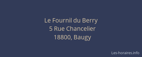Le Fournil du Berry