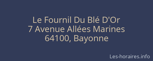 Le Fournil Du Blé D'Or