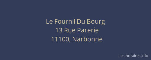 Le Fournil Du Bourg