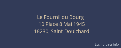 Le Fournil du Bourg