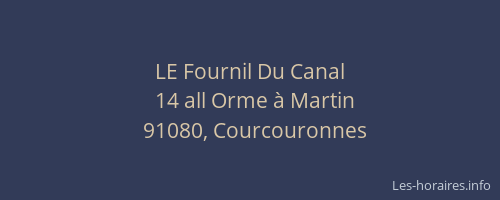 LE Fournil Du Canal