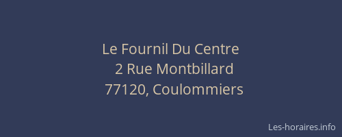 Le Fournil Du Centre