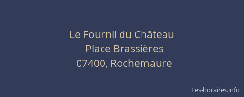Le Fournil du Château
