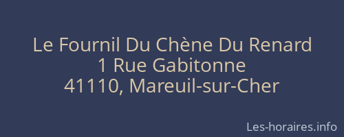 Le Fournil Du Chène Du Renard