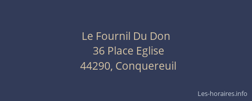 Le Fournil Du Don