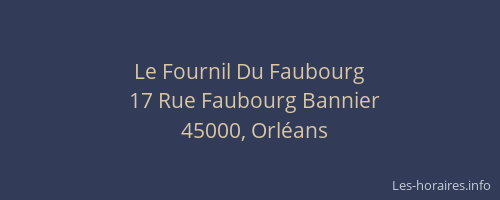 Le Fournil Du Faubourg
