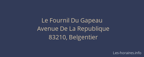 Le Fournil Du Gapeau