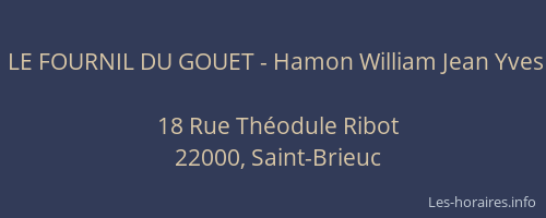 LE FOURNIL DU GOUET - Hamon William Jean Yves