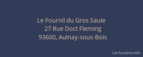 Le Fournil du Gros Saule