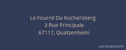 Le Fournil Du Kochersberg