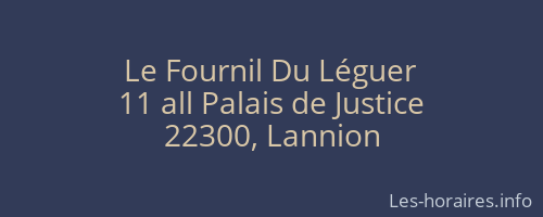 Le Fournil Du Léguer