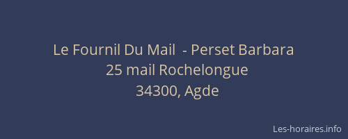 Le Fournil Du Mail  - Perset Barbara