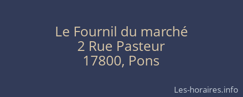 Le Fournil du marché