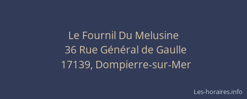 Le Fournil Du Melusine