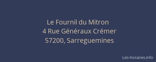 Le Fournil du Mitron
