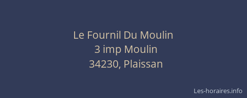 Le Fournil Du Moulin
