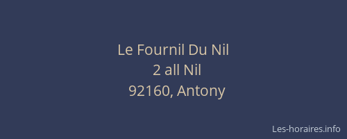 Le Fournil Du Nil