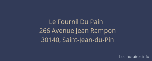Le Fournil Du Pain