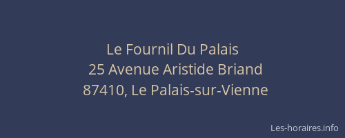 Le Fournil Du Palais