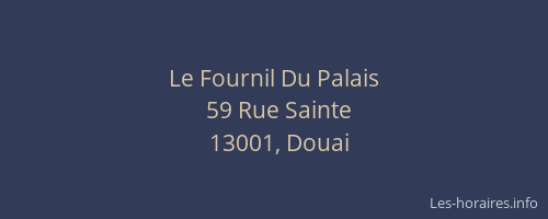 Le Fournil Du Palais