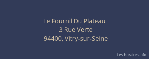 Le Fournil Du Plateau