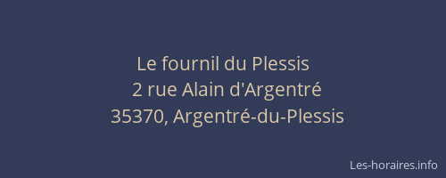 Le fournil du Plessis