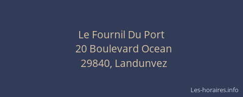 Le Fournil Du Port