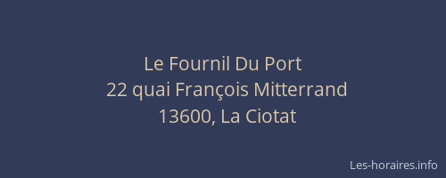Le Fournil Du Port